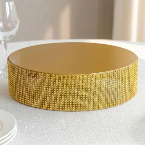 Vista 10 de Efavormart - Soporte redondo de metal en relieve dorado de 14 pulgadas, para decoración de fiestas y cumpleaños
