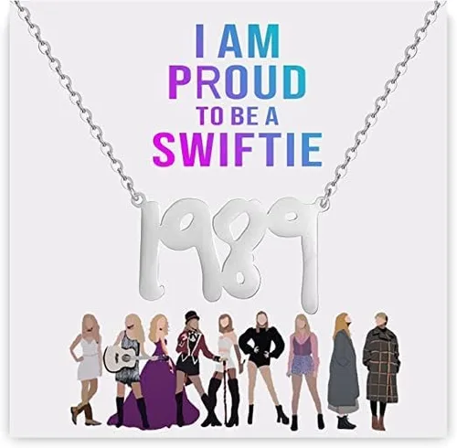 Vista 5 de BUREI TS - Collar inspirado en TS para amantes del folklore Swiftie 1989 Speak Now Reputation Necklace for Eras Tour Outfit