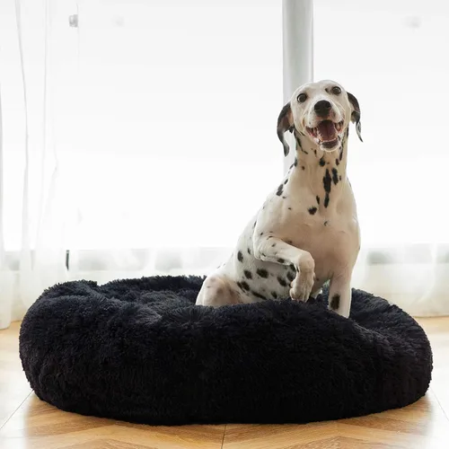 Vista 8 de Hachikitty Calming Donut Cuddler - Cama para perros medianos, 24 pulgadas