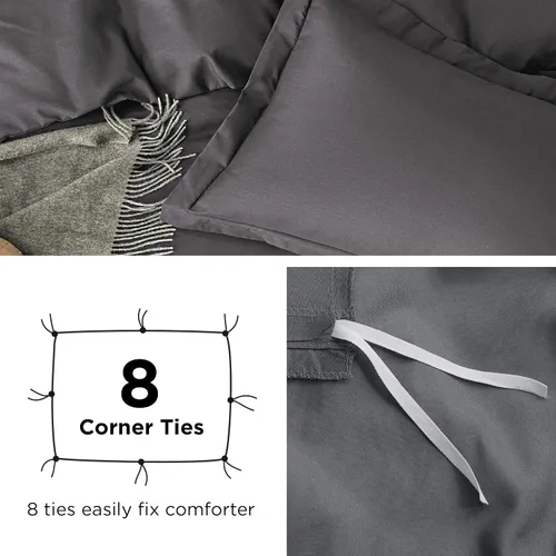 Vista 7 de Bedsure - Juego de funda de edredón tamaño individual/individual XL - Juego de ropa de cama suave de microfibra cepillada doble para niños