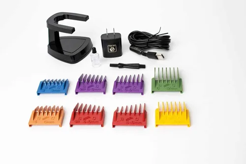 Vista 4 de Skull Shaver Beast Clipper Pro - Kit de corte de pelo y aseo para el hogar - Cuchillas de acero duraderas - Funcionamiento inalámbrico - Peines