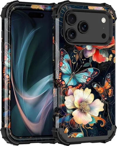 Vista 13 de Miqala Funda compatible con iPhone 8 Plus, iPhone 7 Plus, que brilla en la oscuridad, tres capas, resistente a los golpes, parachoques de plástico