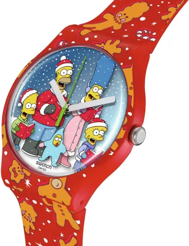 Vista 3 de Swatch Maravilloso país de las maravillas de, Rojo -, Los Simpson