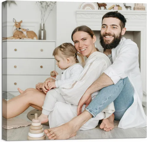 Vista 15 de Lienzo enmarcado personalizado con tus fotos, impresiones fotográficas personalizadas sobre lienzo, arte de pared para decoración del hogar