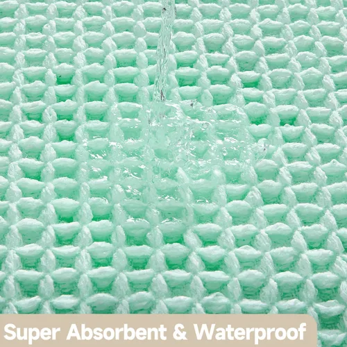 Vista 7 de TYUU Tapete de baño estilo gofre, tapete de baño bohemio, antideslizante, lavable, súper absorbente, de secado rápido, bonito tapete de baño
