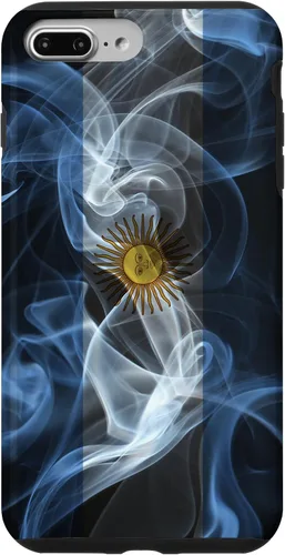Vista 12 de iPhone 16 Smoky Argentina Flag - Funda de orgullo argentino estilo humo