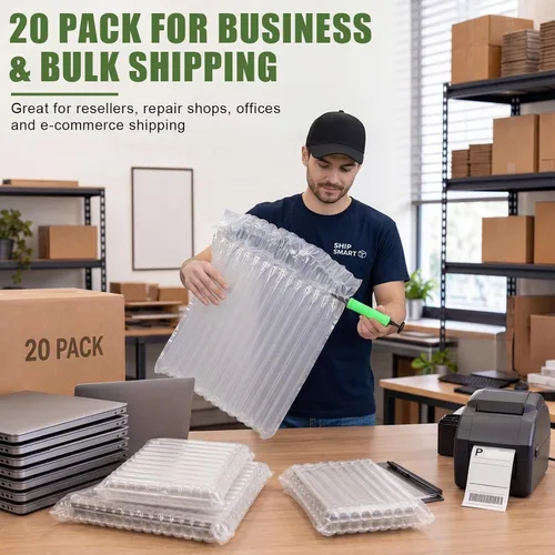 Vista 4 de Dunzoom 40 bolsas protectoras inflables para laptop para divisores de 14