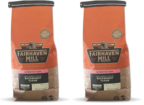 Vista 11 de Fairhaven Mill Harina de trigo sarraceno orgánico, 2 libras Grano entero, naturalmente sin gluten, certificado orgánico USDA, cultivado y molido