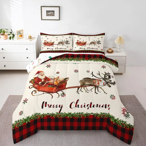 Vista 16 de Erosebridal Juego de ropa de cama Kawaii de muñeco de nieve tamaño individual para niños y niñas, juego de ropa de cama de feliz año nuevo, edredón