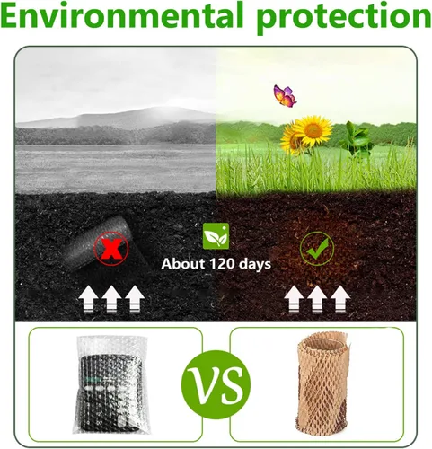 Vista 5 de Papel de embalaje para mover 12 x 300 pies, papel de embalaje de panal de abeja, papel de embalaje para mudanza/envío/embalaje, suministros de rollo