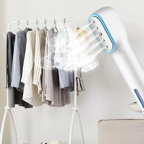 Vista 4 de Vaporizador de ropa de mano portátil para colgar, plancha eléctrica de mano, mini vaporizador de ropa de vapor para el hogar, viajes y negocios
