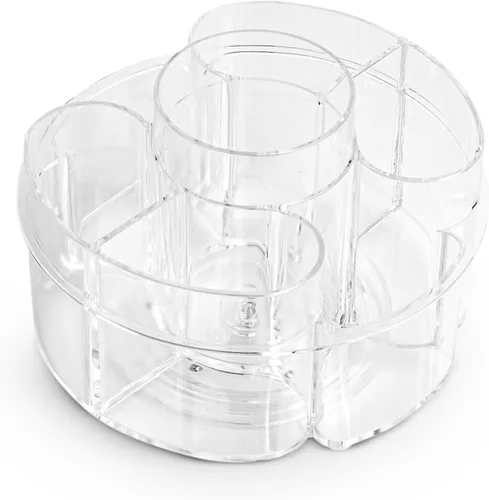 Vista 10 de Organizador de maquillaje giratorio de 360 grados – Altura ajustable y totalmente giratorio. El organizador de cosméticos perfecto para el tocador