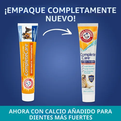 Vista 2 de Arm & Hammer Complete Care Pasta dental enzimática para perros, sabor a pollo, pasta dental enzimática para perros, bicarbonato de sodio + fórmula
