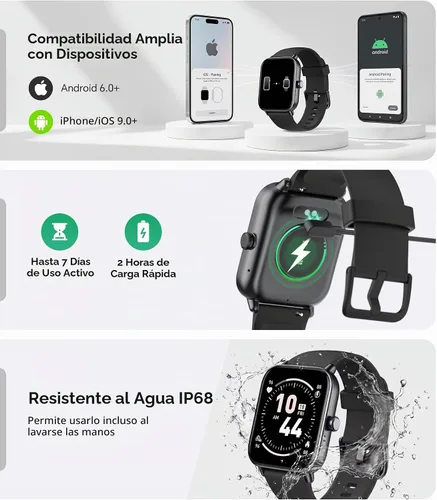 Vista 7 de Relojes inteligentes para mujeres/hombres, reloj inteligente para teléfonos Android y compatible con iPhone, Alexa integrado, relojes de fitness