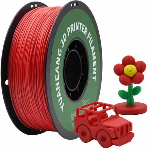 Vista 13 de Filamento PETG para impresora 3D, precisión dimensional +/- 0.001 in, carrete de 2.2 libras, 0.069 in, plateado 2.2 lbs plata