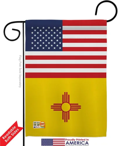 Vista 4 de US New Mexico Garden House Flags Set Americana States USA American Territories Republic Country Particular Area Small Decorative Gift Yard Banner