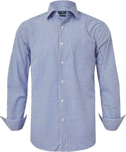 Vista 4 de Year In Year Out Camisa de vestir sin arrugas para hombre, ajuste regular, manga larga, resistente a las arrugas