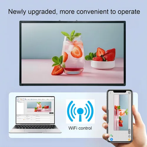 Vista 5 de P3 40 "x25" Led Sign Pantalla de visualización digital de desplazamiento programable para tablero de mensajes de negocios Control Wifi de alta