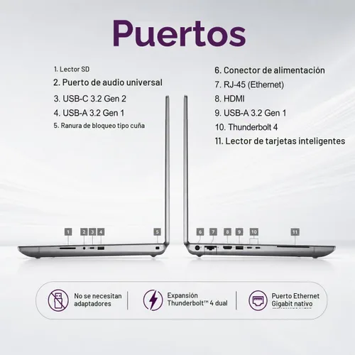 Vista 6 de Laptop Dell Precision 7680, NVIDIA RTX 2000 Ada 8GB, i7-13850HX, 64GB DDR5
