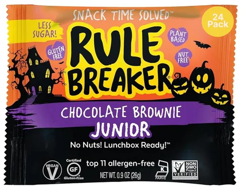 Vista 11 de Rule Breaker - Galletas veganas, sin gluten, sin nueces, hipoalergénicas, Kosher, envueltas individualmente, 1.9 oz, aperitivos