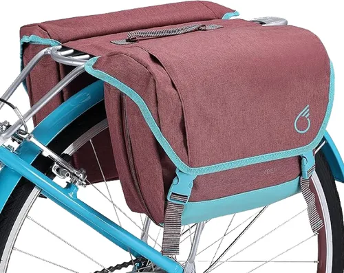 Vista 7 de sixthreezero Bolsa de bicicleta de doble cara para bastidor trasero, bolsas de almacenamiento de alforjas dobles universales impermeables