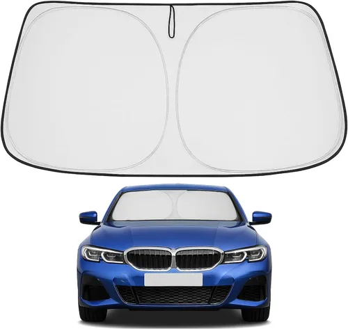 Vista 151 de Proadsy Parasol para parabrisas Rivian R1S 2022-2025 2026 de 4 capas plegable, protector de parasol frontal que bloquea los rayos UV, mantiene