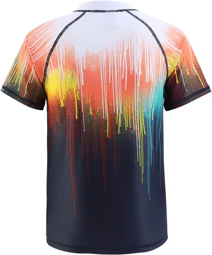 Vista 2 de Camiseta de natación de manga corta para niños UPF 50+