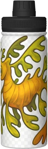 Vista 9 de Leafy Seadragon - Hervidor de agua aislado de acero inoxidable Botella de agua divertida con estampado Ideal para deportes y viajes Seadragón