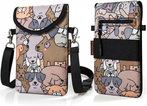 Vista 30 de Funda de neopreno para teléfono con correa cruzada y correa elástica Bear Woodland