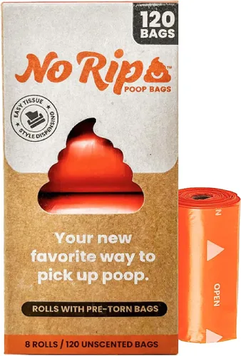 Vista 8 de Rollos de bolsas para excrementos de perro: cómodo estilo tejido, extra grueso, a prueba de fugas, recambios para soporte de correa de bolsa