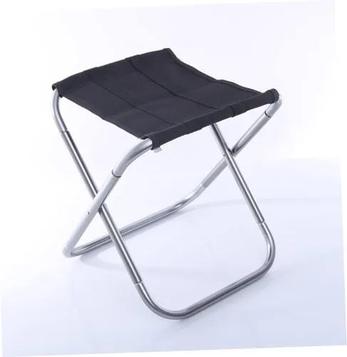 Vista 6 de Taburete plegable portátil para exteriores, taburete de barbacoa de aleación de aluminio, silla de pesca compacta, silla de tren de viaje, asiento