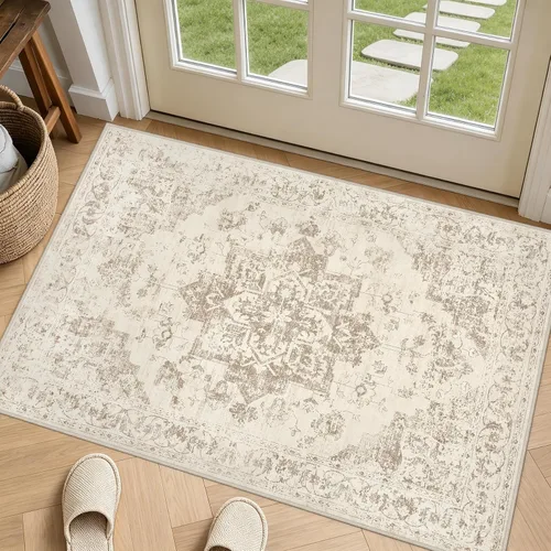 Vista 36 de Alfombras de área 8x10 Sala de estar: Dormitorio Alfombra Lavable Beige