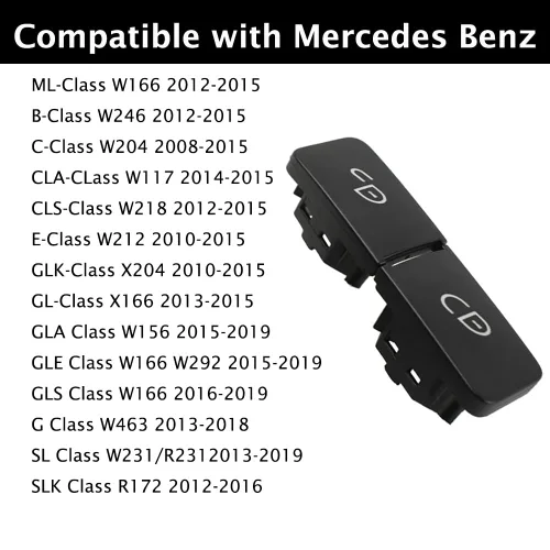 Vista 2 de Botones de interruptor de apertura de apertura de cerradura de puerta interior para Benz W204 W212 W166 Front Left Driver Side Door Lock Switch