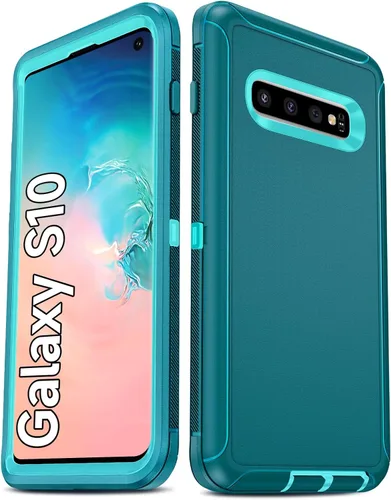 Vista 24 de LeYi Funda compatible con Galaxy S8: no compatible con S8 Plus: cubierta exterior de goma 3 en 1 de cuerpo completo a prueba de golpes, resistente