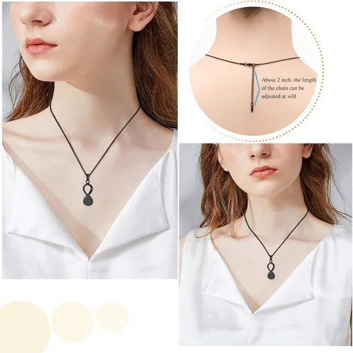 Vista 3 de Oinsi Infinity Love Joyería de Cremación de Mascotas para Cenizas de Perro/Gato Recuerdo Funerario Collar con Colgante de Urna Joyería Conmemorativa