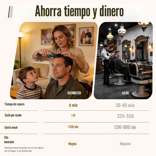 Vista 2 de Ufree Juego de cortapelos para hombres, cortapelos y recortadores, cortapelos de peluquería inalámbricos, kit de aseo, regalos para hombres