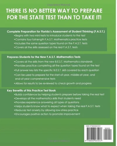 Vista 2 de FLORIDA TEST PREP F.A.S.T. Practice Test Book F.A.S.T. Mathematics Grade 3 Covers the New B.E.S.T. Mathematics Standards