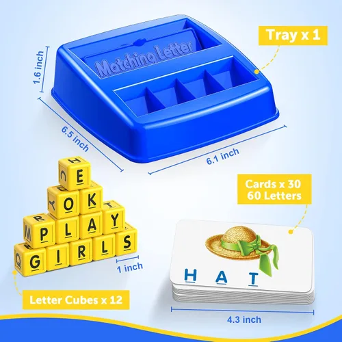 Vista 6 de LIWIN LET'S GO! Juegos educativos para niños de 3 a 8 años, juego de emparejar letras para niños de 3 a 8 años, juguetes educativos para niños de 3