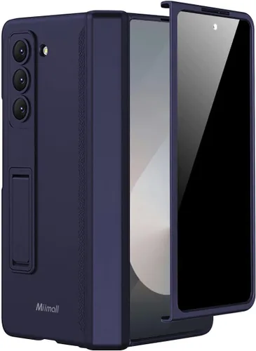 Vista 26 de Miimall Funda para Samsung Galaxy Z Fold 5 con protector de pantalla de privacidad, soporte ajustable integrado y protección magnética de bisagra
