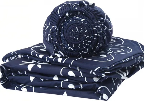 Vista 9 de Ramesses Juego de sábanas King de franela de microfibra estampada de poliéster, resistente a las manchas, suave y duradera, ropa de cama de 4 piezas
