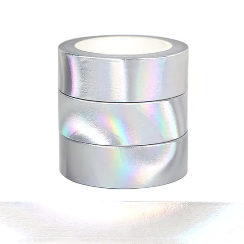 Vista 12 de NatSumeBasics 3 cintas Washi de lámina dorada metalizadas para manualidades 3 rollos de oro