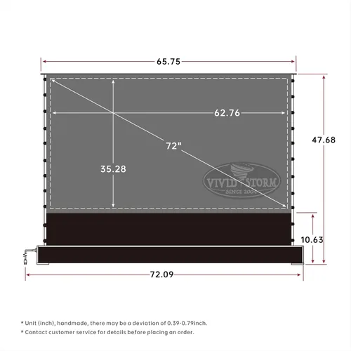Vista 2 de VIVIDSTORM - Pantalla de proyector motorizada S PRO de 72 pulgadas, pantalla de proyector de aumento motorizado 4K UST ALR, sistema de hogar S PRO