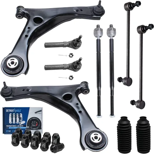 Vista 637 de Detroit Axle - Kit de suspensión frontal de 10 piezas para Dodge Avenger 2008-2014, Chrysler Sebring 2007-2010, 2 brazos de control inferiores, 2