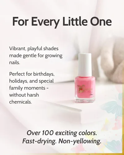 Vista 5 de karma organic Juego de esmaltes de uñas no tóxicos para niños, esmalte de uñas certificado para niñas, vegano y seguro para niños, juego de regalo
