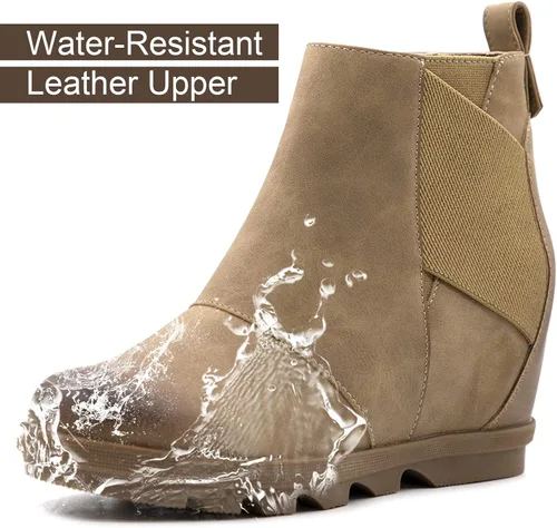 Vista 5 de Athlefit Botas de cuña cómodas para mujer