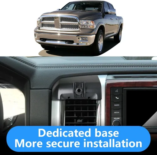 Vista 4 de Soporte para teléfono de coche para Dodge RAM 1500 2500 3500 2009 2010 2011 2012 Camión Pickup Auto Interior Accesorios Mejor Teléfonos Celulares