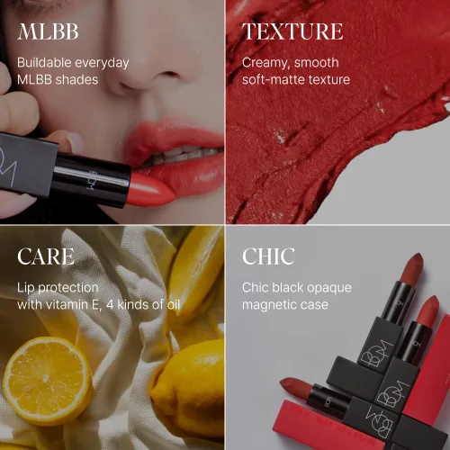 Vista 4 de BOM My Lipstick (#802 MY CHERRY RED)