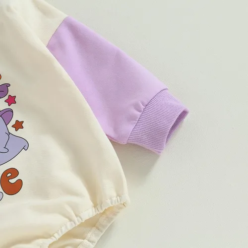 Vista 6 de Traje de Halloween para bebé, niño, niña, sudadera de calabaza, mameluco de burbujas, suéter de gran tamaño, ropa de otoño e invierno