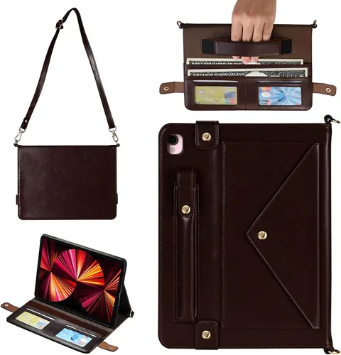 Vista 131 de Funda tipo bolso para iPad mini de 5ª/4ª/3ª/2ª/1ª generación de 7.9 pulgadas, Techcircle funda ligera tipo folio con soporte bandolera con billetera