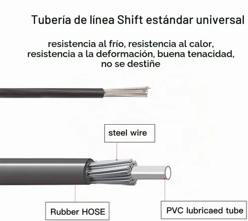Vista 2 de Carcasa de cable de cambio, desviador de bicicleta forrado para bicicleta, carcasa de cable de cambio, cables de manguera de cambio de ciclismo